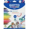 GIOTTO stoftusch, streg 4 mm, ass. farver, 12 stk./ 1 pk. 1
