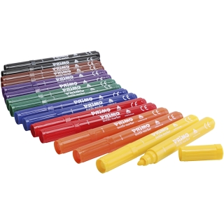 PRIMO tekstiltuscher, ass. farver, 12x8 stk./ 1 pk. 0