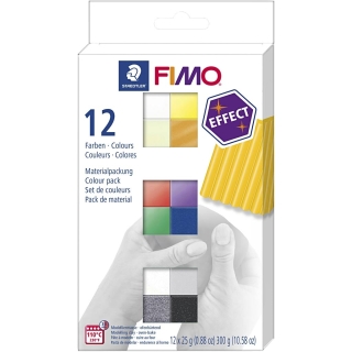 FIMO® Effect, ass. farver, 12x25 g/ 1 pk. 0