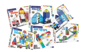 MAGNA-TILES - REDNINGSKØRETØJS TEMA - 6 KASSER