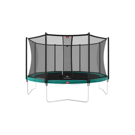 Trampolin med stålfjedre og flettet dug. Str. 110 x 110 cm. 