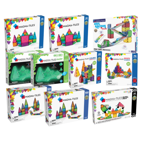 Kæmpe Magna-tiles sæt 6 store kasser