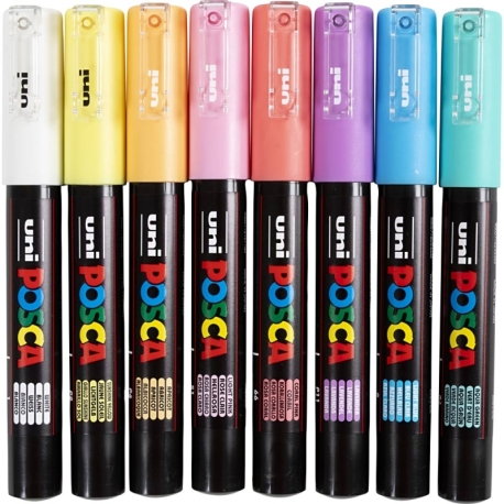 Posca Tusch, nr. PC-1M, streg 0,7 mm, extra-fine, 8 stk./ 1 stk. 0