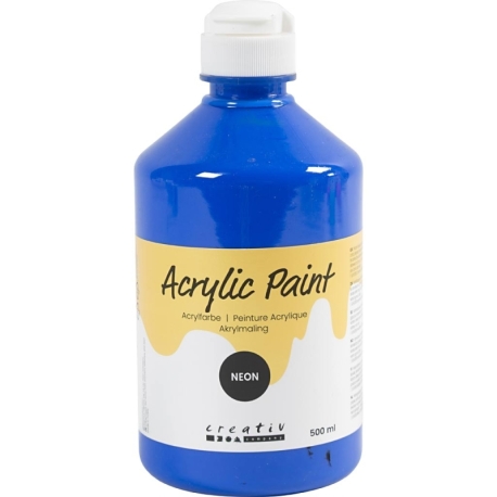 Akrylmaling Neon, neon blå, 500 ml/ 1 fl. 0