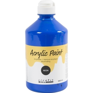 Akrylmaling Neon, neon blå, 500 ml/ 1 fl. 0