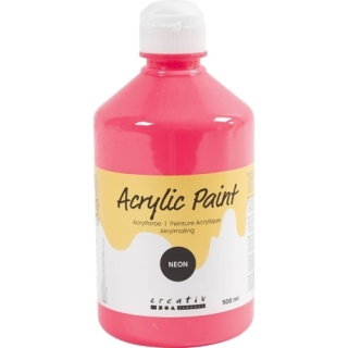 Akrylmaling Neon, neon pink, 500 ml/ 1 fl. 0