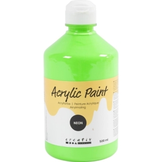 Akrylmaling Neon, neon grøn, 500 ml/ 1 fl. 0
