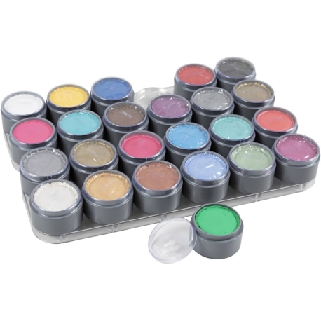 Grimas Ansigtsmaling - Sminkepalet, ass. farver, 24x15 ml/ 1 pk. 0