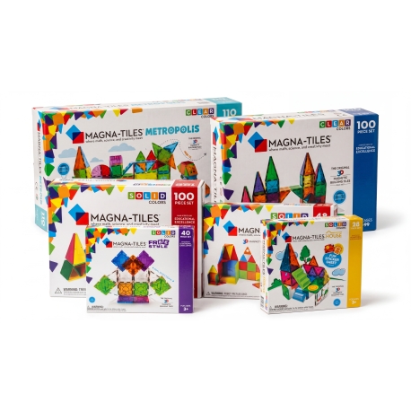 ULTIMATIV MAGNA-TILES PAKKE - 12 ASS. KASSER