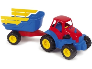 Traktor med hænger 51 cm 